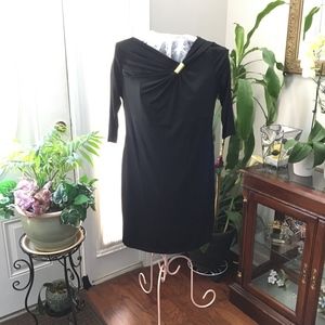 David Meister Long Sleeve Jersey Dress